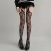 Meias arrastão com liga de renda, meias de liga sexy, meias de desejo sedutoras e puras, meias acima do joelho, meias Lolita para mulheres no verão