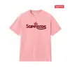 Versión de Alta Gama de la Marca de Moda Americana Transfronteriza Supreme, Camiseta de Manga Corta con Cuello Redondo y Estampado de Logo de Letras para Hombres y Mujeres, Holgada y Casual