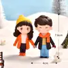Dia dos Namorados Casal de Mãos Dadas Paisagem em Miniatura Decoração de Bola de Cristal DIY para Desktop Acessórios Humor de Menina Doce Figura de Casal