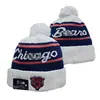 Gorro de Punto Cálido para Otoño e Invierno de la NFL para Hombres y Mujeres con Letras Bordadas de Estilo Pop y Pompón