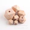 Venta al por mayor de fábrica 10~30 mm Cuentas octogonales de haya Cuentas hexagonales multilaterales de haya Juguete para molares de bebé Accesorios
