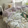 Conjunto de cama puro algodão classe A quatro peças 2026 novo estilo lençol capa de edredom fronha dormitório estudantil pessoa solteira conjunto de três peças 4