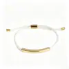Pulseras de Pareja de Tubo Curvado de Venta Caliente Transfronteriza para Nicho, Acero de Titanio, Personalizables con Grabado, Ajustables, Pulseras Tejidas Simples Hechas a Mano al por Mayor