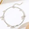 Collar Pulsera de Cuentas Redondas Cepilladas de Plata S925 Juego de Joyería Diseño de Nicho de Moda Joyería Productos Nuevos 2024