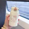 Taza Termo Alto Valor Linda Hello Girl Garra de Gato Ventosa Acero Inoxidable 316 Portátil Estudiante Niños Taza