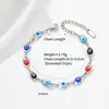 Pulsera Transfronteriza Ojo de Demonio Cruzado Europeo Americano de Oriente Medio Acero Inoxidable Moda Ojo de Aceite Goteante Joyería Personalizada Unisex