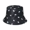 Sombrero de pescador de moda para hombre europeo y americano, sombrero de cuenca para primavera y verano, sombrero para el sol para exteriores en la calle, sombrero de pescador de doble cara con estampado de Tai Chi y chismes, hip hop
