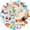 50 Adesivos de Psicologia Animal Veterinária Amazon temu Transfronteiriço Novo Doutor de Animais Adesivo de Rabisco Veterinário