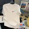 Camiseta de Manga Corta Marca de Moda Camiseta para Hombre Talla Grande para Hombre Holgada Cuello Redondo Estampada Estilo Coreano Top de Moda Ins Comercio Exterior Transfronterizo