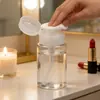 Botella de Agua con Dispensador de Presión para Desmaquillante, Botella Vacía para Quitaesmalte con Alcohol, Botella Rellenable por Presión para Tónico Facial, Quitaesmalte, Botella Vacía de Viaje