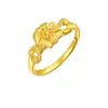 El Anillo de Flor con Forma de Corazón de Oro Arena Vietnamita Que No Se Desvanece al Quemarse Es un Diseño de Nicho Popular en Xiaohongshu, Imitando el Oro