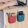 Caja de Almacenamiento para Teléfono Móvil Montada en Pared Estante de Almacenamiento para Control Remoto de TV y Aire Acondicionado Soporte de Carga para Teléfono Móvil de Mesita de Noche Colgador