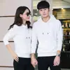 Roupas esportivas de algodão felpudo para primavera e outono, de manga comprida, com capuz, para homens e mulheres, roupas de grupo, atacado estampado