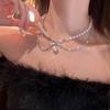 Collar Cadena Clavícula Luz de Zirconia Brillante Deseo Puro Moda Ins para Mujer Exquisito Elegante Collar Todo-partido Joyería