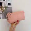Bolso Pequeño de Muñeca de Piel de Vaca Suave Estilo Retro para Mujer con Múltiples Compartimentos para Billetera Larga, Bolso Versátil de Hombro Único o Cruzado
