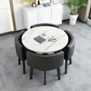 Mesa de Recepção Simples e Combinação de Cadeiras Mesa de Negociação Recepção de Loja Comercial Mesa e Cadeira Mesa Redonda Pequena para Lazer de Escritório