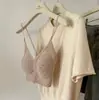 Sutiã Fino Sem Costura Estilo Doce e Picante com Estampa de Bolinhas Estilo Coreano, Costas em U Amplas e Múltiplos Estilos de Uso