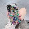 Adequado para Capa de Celular Samsung S25Ultra A56 Flor Colorida A16 Capa Protetora A70 Capa de Vidro S26 Novo A90