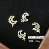 Serie Estrella Luna Cruzada Accesorios para Uñas Pedrería Luna Estrellas 3D Súper Brillantes Circonia Decoración para Uñas DIY Uñas Postizas Decoración