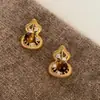 Brincos Pingente Cavalo do Ano Zodiacal Banhados a Ouro Real 18K, Novos Brincos de Pino Versáteis Estilo Chinês Retrô, Brincos Elegantes de Luxo Leve