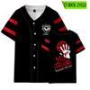 Periférico de batalla de hechizos transfronteriza Jersey de verano estampado marca de moda cuello en V holgado manga corta uniforme de béisbol camiseta fina