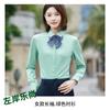 Camisa Profesional Gris Camisa de Manga Corta para Mujer Corte Ajustado Banco Comercial Habitación Tienda 4S Ropa de Trabajo para Bienes Raíces Blanco Azul
