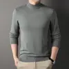 Suéter de Cuello Alto Medio para Hombre 2026 Otoño/Invierno de Punto de Manga Larga Pulóver Holgado de Cuello Medio Suéter Engrosado