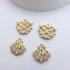 Cobre Chapado en Oro Zirconia de Alta Retención de Color Colgante Mariposa Materiales para Pulsera Collar Pendiente Joyería Hecha a Mano