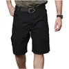 Aliexpress 2026 Verão Calças Táticas Masculinas Design de Roupa de Trabalho Corte Amplo Esportes Multi-Bolsos Estilo Cool Calças de Cinco Pontos em Estoque