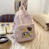 Mochila de Moda de Nuevo Color Combinado Linda Estampado de Dibujos Animados Bolso Escolar para Estudiante Mochila Casual Ligera de Nailon