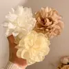 Pinza para el Cabello de Malla con Flores de Hada Súper para Mujer Nuevo Estilo 2025 Accesorio para el Cabello de Gama Alta Pinza de Tiburón Grande para la Parte Posterior de la Cabeza