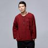 26 Nova Coleção de Primavera Algodão e Linho Roupas Artísticas Masculinas, Blusa Estilo Chinês com Fechamento de Botão, Camiseta de Rami Masculina, Vestuário Masculino Estilo Chinês