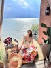 Roupas de viagem para Maldivas e Tailândia, vestido de praia para férias à beira-mar em Sanya, vestido de alcinha com estampa floral de verão para mulheres