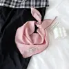 Bufanda Triángulo Estilo Ins Coreano y Japonés con Cinturón Superpuesto, Bufanda de Seda, Pañuelo para la Cabeza de Mujer, Bufanda Triángulo de Sarga, Bufanda para el Cuello para Combinar con Ropa