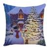 Temu funda de almohada nueva decoración navideña para el hogar funda de almohada para sofá Papá Noel cojín estampado al por mayor