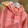 Roupas Infantis Inverno Moletom com Capuz para Meninas com Forro de Lã Espessado Pequeno e Médio Infantil Peça Única Caxemira Dopamina Jaqueta Quente Infantil para Mulheres
