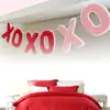 Amazon Día de San Valentín Guirnalda de Corazones Banner Atmósfera Romántica Decoración de Habitación de Boda Guirnalda de Corazones de Boda Bandera Colgante Xoxo