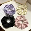 Venta Directa de Fábrica Scrunchie de Satén y Encaje Atmósfera Elegante Scrunchie Negro Goma para el Cabello Diadema Scrunchie