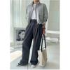 Nuevo Chaqueta Retro Holgada Slim Verano Delgada con Cordón Cintura Ajustada Corea del Sur