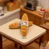 Bolsa de Gato de Dibujos Animados, Modelo de Prop de Panadería Baguette, Decoración de Escena en Miniatura, Llavero DIY, Pasador de Pelo, Accesorios para Coletas