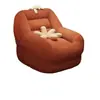 Sofá perezoso de pana para balcón y dormitorio, sofá de ocio de moda, sofá individual de estilo francés para sala de estar