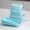 Fiambrera Plegable de Silicona, Caja de Almacenamiento para Refrigerador, Fiambrera para Estudiantes, Fiambrera para Microondas, Fiambrera de Silicona al por Mayor
