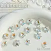 Decoraciones para Uñas K9 Copo de Nieve, Diamantes de Imitación Brillantes de Copo de Nieve de Alta Calidad, Diamantes de Imitación Irregulares de Punta Inferior, Popular Sensación de Internet, Diamantes de Imitación Blancos Champagne para Uñas
