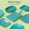 Xiangyuanmei Prato de Louça de Melamina Estilo Escandinavo Prato para Restaurante de Hot Pot Comercial Prato de Plástico Prato Criativo Imitação de Porcelana Prato para Churrasco