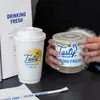Vasos de Papel para Café, Vasos Desechables para Café, Vasos para Llevar Bebidas Calientes de Té con Leche, Vasos de Empaque Comercial con Impresión de Logo