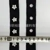 Cinta de algodón con perforaciones huecas en forma de estrella, perforaciones de ojal y patrones florales, cinturón de cuero de pentagrama, accesorios de ropa DIY, tira de ribete