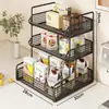 Organizador de Escritorio Almacenamiento para Encimera de Mesa de Comedor de Cocina Estante para Snacks Organizador Multicapa Caja para Bolsitas de Té Mesa de Centro Estante para Tazas de Agua Gabinete