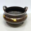 Quemador de incienso antiguo de cobre de tres patas estufa Xuande latón imitación cobre púrpura punto dorado artesanía vintage decoración del hogar antiguo venta al por mayor