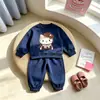 Lindo Conjunto para Niñas 2026 Nuevo Estilo Coreano Celebridad de Internet Infantil de Moda Casual Deportivo Sudadera y Pantalones Conjunto de Dos Piezas de Moda
