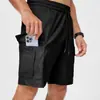 Pantalones Cortos Cargo Deportivos de Moda Versátiles de Verano para Hombre Color Sólido Sueltos Casuales para Exteriores Venta al por Mayor en Stock